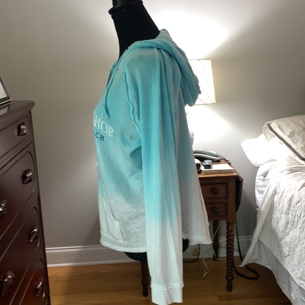 Sweatshirt Ron Jon hoodie ombré aqua white Orlando soft - Picture 6 of 13